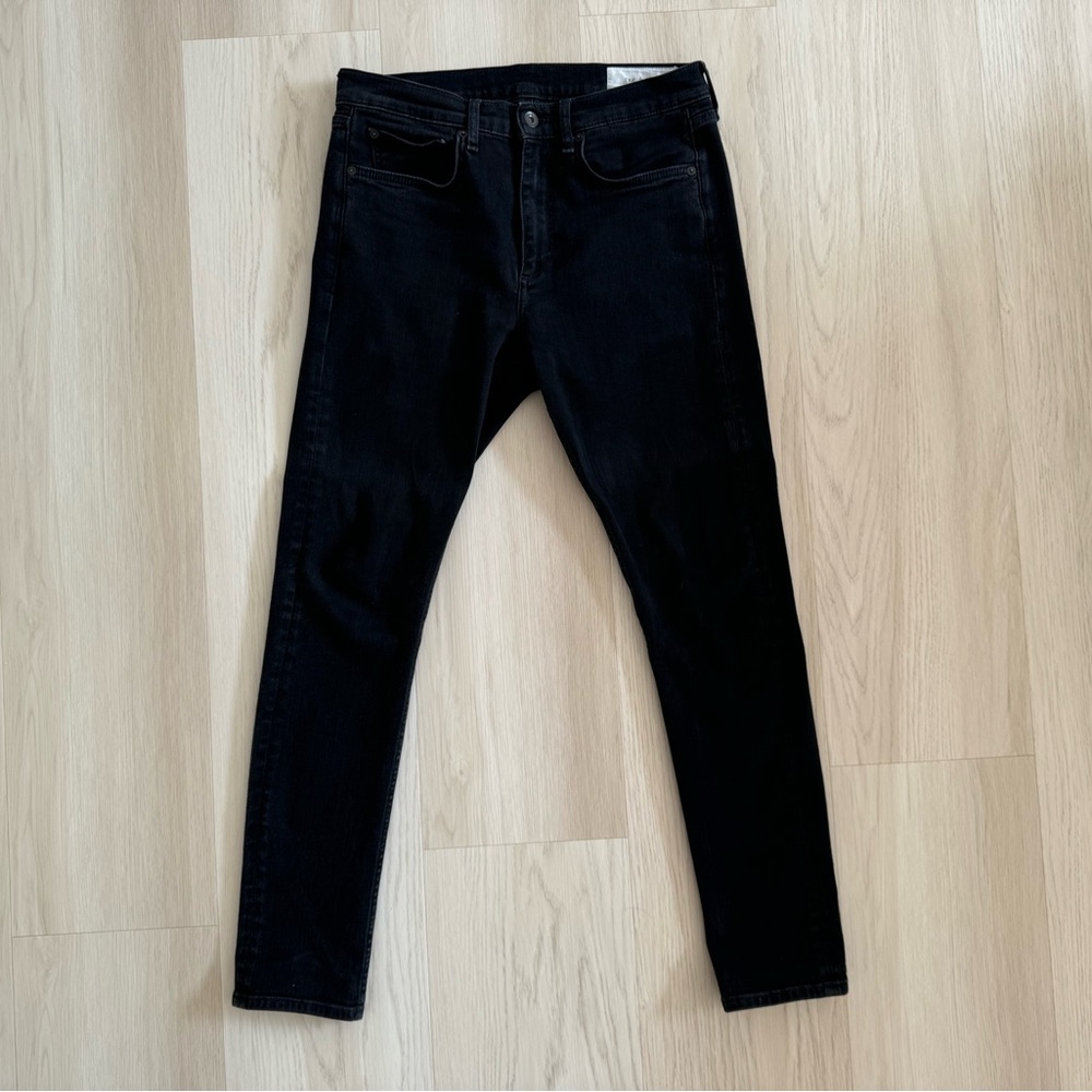 Mens Rag & bone Fit 1 Skinny Fit Jeans Aero Stretch 32x32 Black